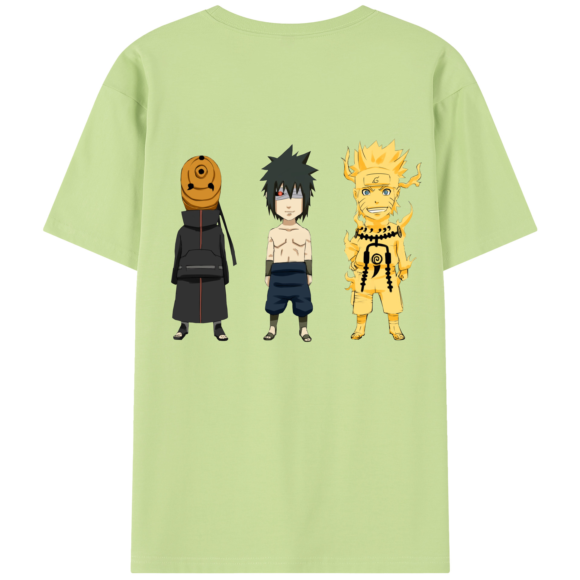 （画像用） NARUTO -ナルト- うちは サスケ Uchiha Sasuke 綿100％半袖Tシャツ（背面プリント）
